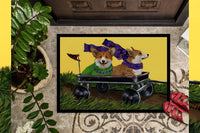 Corgi Express Indoor or Outdoor Mat 24x36 PPP3257JMAT - Precious Pet Paintings