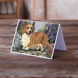 Corgi Garden Georgi Greeting Cards and Envelopes Pack of 8