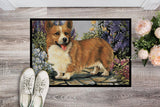 Corgi Garden Georgi Indoor or Outdoor Mat 18x27 PPP3258MAT - Precious Pet Paintings