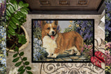 Corgi Garden Georgi Indoor or Outdoor Mat 18x27 PPP3258MAT - Precious Pet Paintings