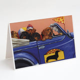 Buy this Dachshund Dachsmobile Greeting Cards and Envelopes Pack of 8