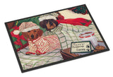 Buy this Dachshund Christmas Waiting for Santa Indoor or Outdoor Mat 24x36 PPP3260JMAT