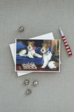 Fox Terrier Checkmates Greeting Cards and Envelopes Pack of 8