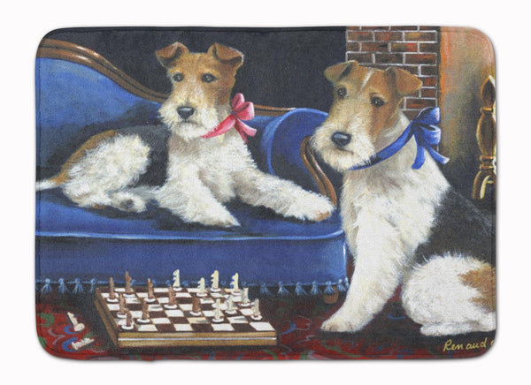 Buy this Fox Terrier Checkmates Machine Washable Memory Foam Mat PPP3261RUG