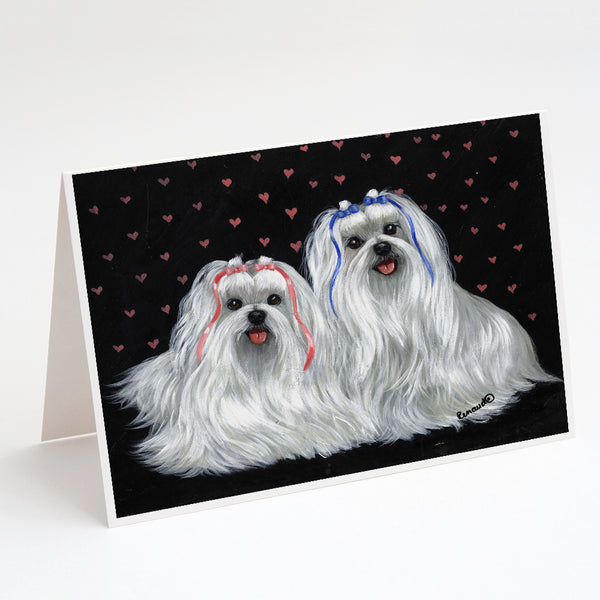 Buy this Maltese Sweethearts Greeting Cards and Envelopes Pack of 8