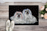 Maltese Sweethearts Indoor or Outdoor Mat 24x36 PPP3263JMAT - Precious Pet Paintings