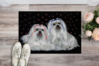 Maltese Sweethearts Indoor or Outdoor Mat 18x27 PPP3263MAT - Precious Pet Paintings