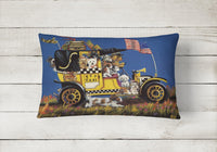 Pet Taxi Multiple Dog Breeds Canvas Fabric Decorative Pillow PPP3264PW1216 - Precious Pet Paintings