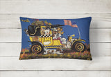 Pet Taxi Multiple Dog Breeds Canvas Fabric Decorative Pillow PPP3264PW1216 - Precious Pet Paintings