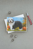 Old English Sheepdog Ocotoberfest Greeting Cards and Envelopes Pack of 8