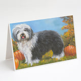Buy this Old English Sheepdog Ocotoberfest Greeting Cards and Envelopes Pack of 8