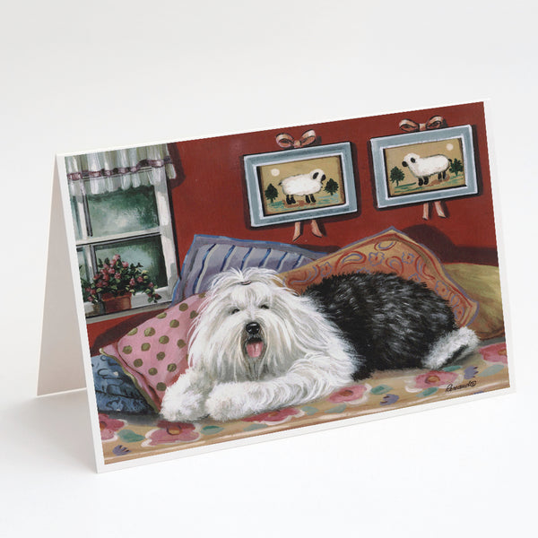 Buy this Old English Sheepdog Sweet Dreams Greeting Cards and Envelopes Pack of 8