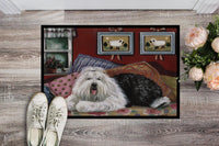 Old English Sheepdog Sweet Dreams Indoor or Outdoor Mat 24x36 PPP3266JMAT - Precious Pet Paintings