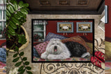 Old English Sheepdog Sweet Dreams Indoor or Outdoor Mat 24x36 PPP3266JMAT - Precious Pet Paintings