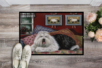 Old English Sheepdog Sweet Dreams Indoor or Outdoor Mat 18x27 PPP3266MAT - Precious Pet Paintings