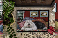 Old English Sheepdog Sweet Dreams Indoor or Outdoor Mat 18x27 PPP3266MAT - Precious Pet Paintings