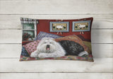 Old English Sheepdog Sweet Dreams Canvas Fabric Decorative Pillow PPP3266PW1216 - Precious Pet Paintings