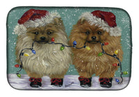 Buy this Pomeranian Christmas Lighten Up Dish Drying Mat PPP3267DDM