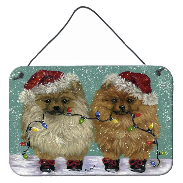 Buy this Pomeranian Christmas Lighten Up Wall or Door Hanging Prints PPP3267DS812