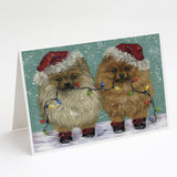 Buy this Pomeranian Christmas Lighten Up Greeting Cards and Envelopes Pack of 8
