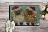Pomeranian Christmas Lighten Up Indoor or Outdoor Mat 24x36 PPP3267JMAT - Precious Pet Paintings