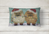 Pomeranian Christmas Lighten Up Canvas Fabric Decorative Pillow PPP3267PW1216 - Precious Pet Paintings