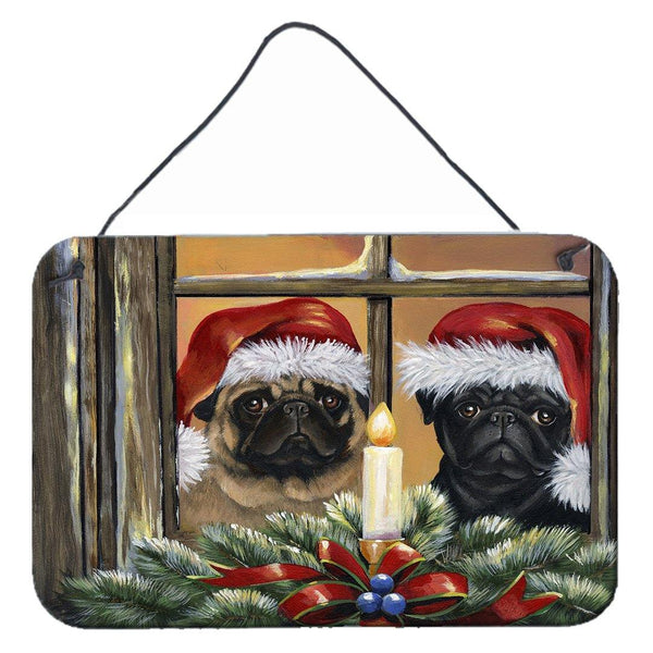Buy this Pug Christmas Anticipation Wall or Door Hanging Prints PPP3268DS812