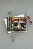 Pug Christmas Anticipation Greeting Cards and Envelopes Pack of 8