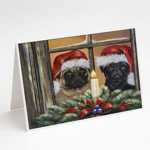 Buy this Pug Christmas Anticipation Greeting Cards and Envelopes Pack of 8