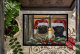 Pug Christmas Anticipation Indoor or Outdoor Mat 24x36 PPP3268JMAT - Precious Pet Paintings