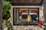 Pug Christmas Anticipation Indoor or Outdoor Mat 18x27 PPP3268MAT - Precious Pet Paintings