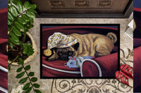 Pug Goodnight Sweetheart Indoor or Outdoor Mat 24x36 PPP3269JMAT - Precious Pet Paintings