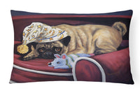 Buy this Pug Goodnight Sweetheart Canvas Fabric Decorative Pillow PPP3269PW1216