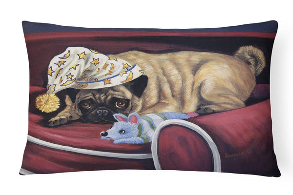 Buy this Pug Goodnight Sweetheart Canvas Fabric Decorative Pillow PPP3269PW1216
