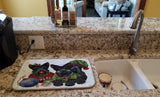 Scottish Terrier Christmas Elves Dish Drying Mat PPP3270DDM - Precious Pet Paintings
