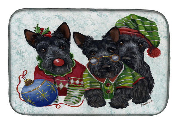 Buy this Scottish Terrier Christmas Elves Dish Drying Mat PPP3270DDM