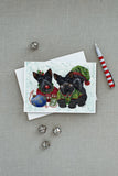 Scottish Terrier Christmas Elves Greeting Cards and Envelopes Pack of 8