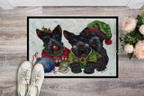 Scottish Terrier Christmas Elves Indoor or Outdoor Mat 24x36 PPP3270JMAT - Precious Pet Paintings