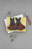 Scottish Terrier Scotties Rule Greeting Cards and Envelopes Pack of 8