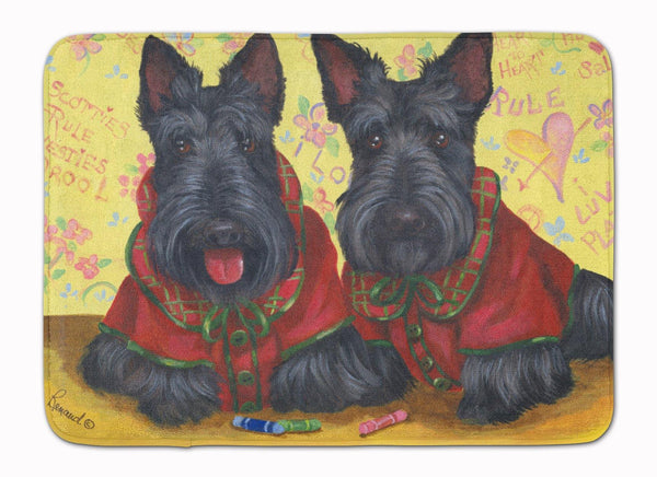 Buy this Scottish Terrier Scotties Rule Machine Washable Memory Foam Mat PPP3271RUG