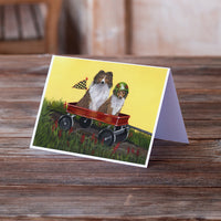 Sheltie Sheepdog Express Greeting Cards and Envelopes Pack of 8