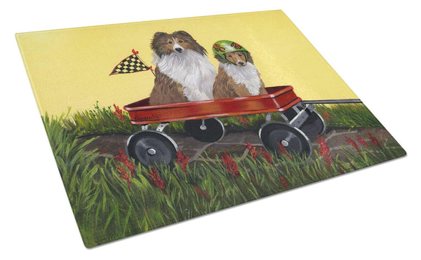 Buy this Sheltie Sheepdog Express Glass Cutting Board Large PPP3272LCB