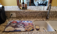 Shih Tzu Americana Sweethearts Dish Drying Mat PPP3273DDM - Precious Pet Paintings