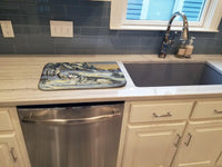 Siberian Husky Winterscape Dish Drying Mat PPP3274DDM - Precious Pet Paintings