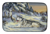 Buy this Siberian Husky Winterscape Dish Drying Mat PPP3274DDM