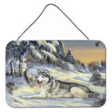 Buy this Siberian Husky Winterscape Wall or Door Hanging Prints PPP3274DS812
