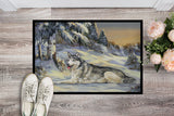 Siberian Husky Winterscape Indoor or Outdoor Mat 18x27 PPP3274MAT