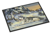 Buy this Siberian Husky Winterscape Indoor or Outdoor Mat 18x27 PPP3274MAT