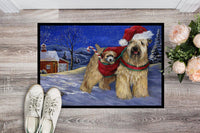 Wheaten Terrier Christmas Indoor or Outdoor Mat 24x36 PPP3275JMAT - Precious Pet Paintings