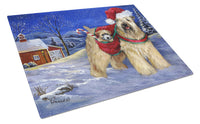 Buy this Wheaten Terrier Christmas Glass Cutting Board Large PPP3275LCB